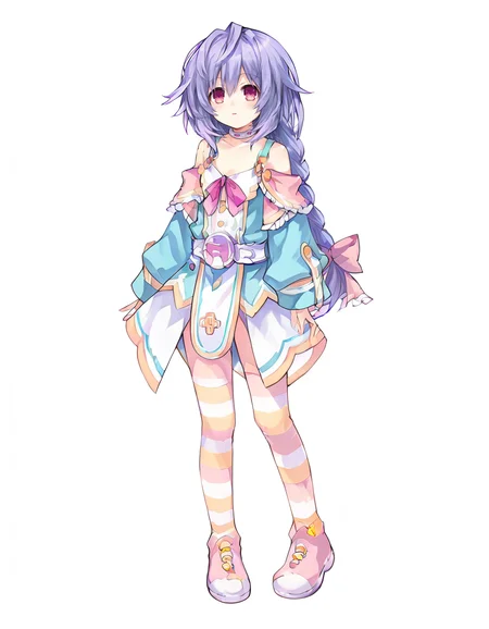 score_9, score_8_up, score_7_up, score_6_up, (source_anime:1.4), BREAK, colorful, <lora:Plutia__Hyperdimension_Neptunia_V2:1>, plutia, dress, frills, armlets, choker, full body, standing,
