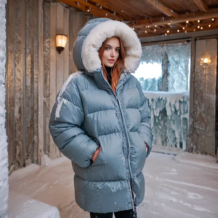 score_9, score_8_up, score_7_up, score_6_up, score_5_up,freezerroom scene, cinematic,Depth of field, bokeh, best quality BREAK
 one irish women, sexy curves, revealing outfit,extra_puffy_jacket , covered in snow and ice
 <lora:FreezerRoom:1.4> <lora:Pony_Extra_Puffy_Jackets_V1:0.8>