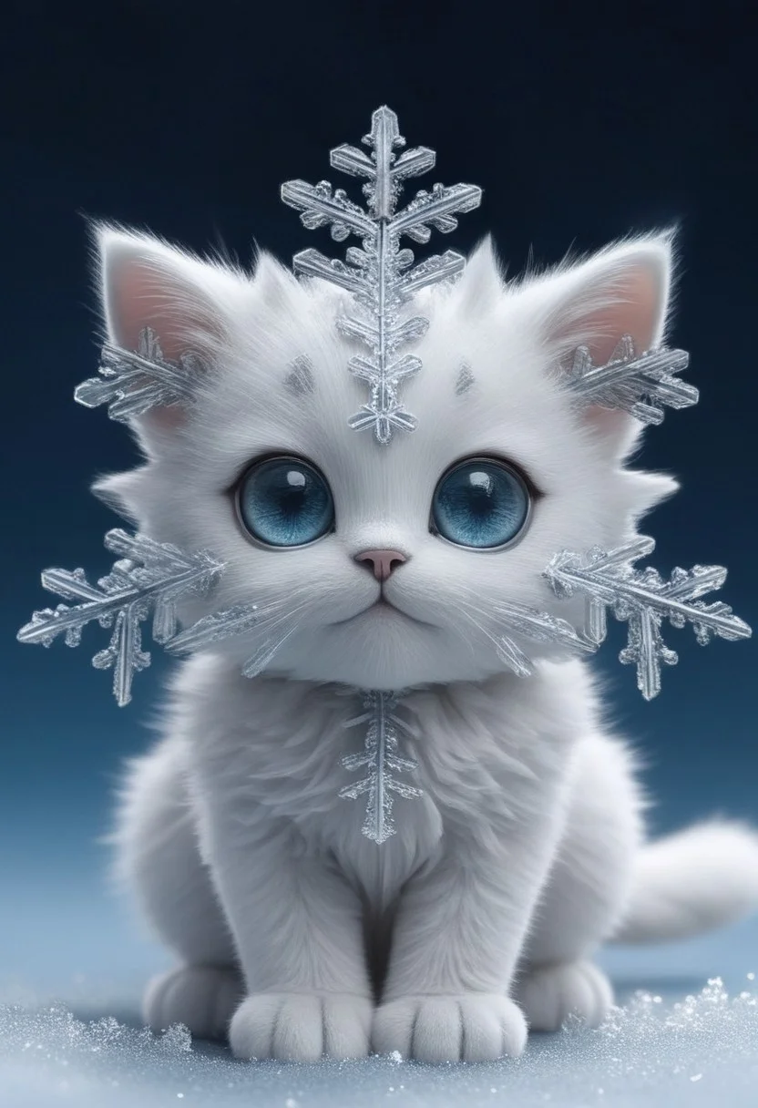 a cute snowflake cat