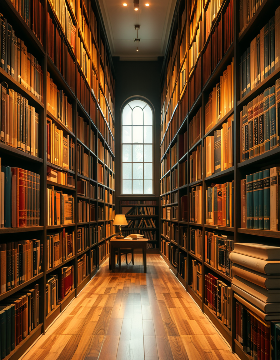 A quiet and well-organized aisle in a grand university library, lined with tall wooden bookshelves filled with countless books of various sizes and colors. The aisle is illuminated by soft, warm lighting from overhead lamps, casting a gentle glow on the polished wooden floor. A cozy reading nook with a wooden chair and a small desk is tucked into a corner, with an open book resting on the surface. The background features large arched windows letting in natural daylight, adding a serene and scholarly atmosphere. The perspective of the image leads down the aisle, creating depth, with book titles slightly visible on the spines. The ambiance is peaceful, evoking a sense of knowledge and intellectual curiosity.
<lora:SDXLFaeTastic2400:0.4> <lora:extremely_detailed:0.4> extremely detailed, <lora:University_Library_41sl3:1>,University Library 41sl3, Masterpiece,best quality,hi res,8k,hi res,8k,award winning,(sharp focus, intricate, highly detailed),