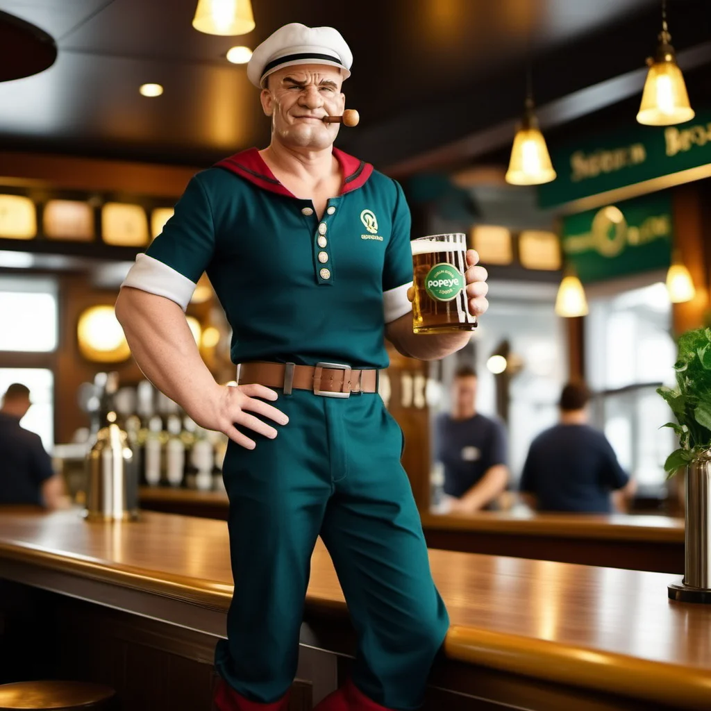 Popeye1024, a sailor, full body, spinach can, beer, in a pub, highly detailed, photography, ultra sharp, film, bokeh, professional, 4k <lora:add-detail-xl:1.5> <lora:Popeye1024:0.8>