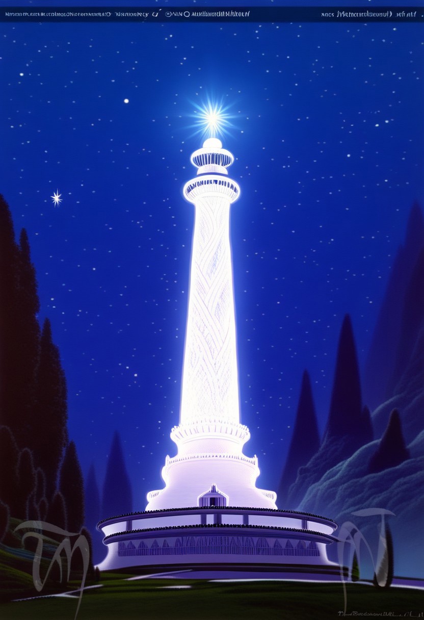 Under a starlit sky, Rivendell glows like a gem hidden in the folds of a vast, forested valley. Elegant elven towers rise gracefully among the trees, their spires tipped with silvery light. The cascading waterfalls shimmer like liquid moonlight, their soothing whispers blending with the cool night air. Warm golden light spills from intricately carved windows, illuminating the terraces and archways of the Last Homely House. Gentle mists drift through the valley, veiling the surrounding cliffs and adding an air of mystery. Overhead, the constellations shine brightly, mirrored faintly in the rushing river below, while a crescent moon casts its soft light across the tranquil scene. The atmosphere is serene and timeless, a haven of beauty and peace amidst a darkening world., great white castle, glowing white, in the night, 3 high towers, great river flowing, shiny stars, middle earth,
NEGATIVE_HAND, Stednasmith, easynegative