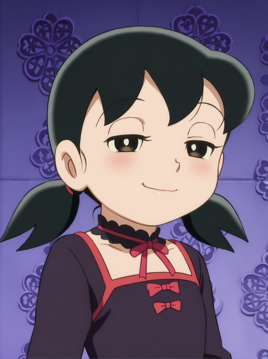detailed background, shiny skin, posing, rating safe, 
<lora:shizuka.pony:1.0>,
shizuka, 
gothic fashion, dress, long sleeves, lace, frill, 
smug,