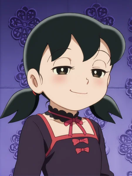 detailed background, shiny skin, posing, rating safe, 
<lora:shizuka.pony:1.0>,
shizuka, 
gothic fashion, dress, long sleeves, lace, frill, 
smug,