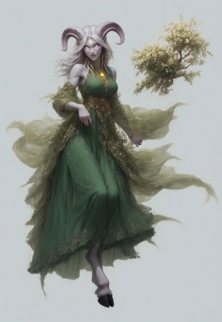 (absurdres, highres, best quality, masterpiece:1.4), 
score_9, score_8_up, score_7_up, score_6_up, 
detailed, 
detailed body, 
detailed face, 

(culDraenei, 
female, 
purple eyes, 
no sclera, 
no pupils, 
athletic, 
tall, 
slim, 
pale skin,
grey skin, 
long ears),

loose long green dress,  
yellow pendant, 
sleeveless, 

cheerful, 
(((full body))), 
posing, 
floating, 

(((white background, plain background))), 
(((no objects in background)))