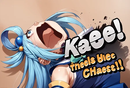 score_9, score_8_up, score_7_up, source_anime, 1girl, SSBUSplashArt, english text, <lora:SSBUSplashArt_XLPD_1:1.4>, aqua \(konosuba\), <lora:concept_aquascreaming_ponyXL:1> aquascreaming, screaming, open mouth, crying with eyes open, blue hair,