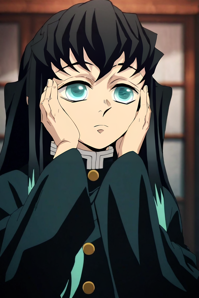 score_9, score_8_up, score_7_up, score_6_up, score_5_up, score_4_up, BREAK source_anime, anime screencap, anime coloring, , , , depth of field, 1boy, solo, male focus, <lora:muichirou_tokitou_pony:0.9>, muichirou_tokitou, , demon slayer uniform, clown costume, military science fiction, Hands on the cheeks, suggesting awe or astonishment, <lora:sdxl_lightning_8step_lora:1>