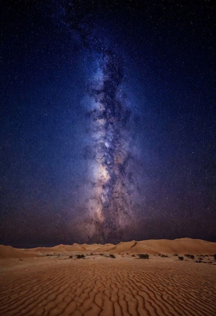 Chiahuahuan desert under a protected Dark Sky. Lying, see the bands of the milky way. Milky Way, Night sky