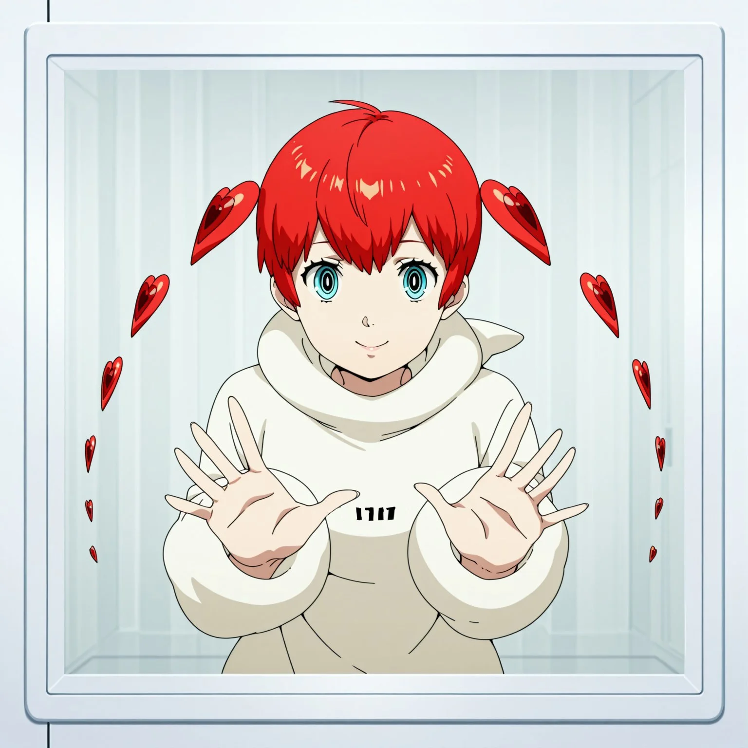 lazypos,anime screencap, 1girl, solo
Sophia Persona, red hair, detached hair, hearts, smile, hoodie
defaultsophia, twintails, hood down,
BREAK,
vibrating colors, (movile screen, movile wallpaper, ((inside screen:2)), blue theme, (movile phone:1), high contrast, shiny skin, bright colors, shiny background, hand focus,)