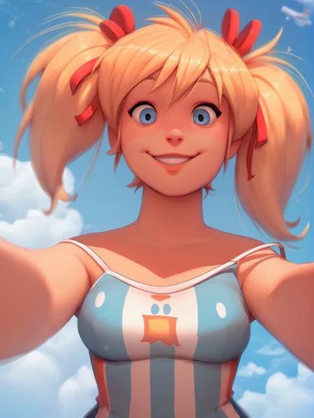 score_9, score_8_up, score_7_up, score_6_up,
<lora:MandDY:0.75> MandyDY, 1girl, blonde hair, twintails
:3, at Buenos Aires, Argentina, outdoors, portrait,  mid shot, perspective,  strap slip, smile,
<lora:Sinnerart_pony:0.85> sinnerart
