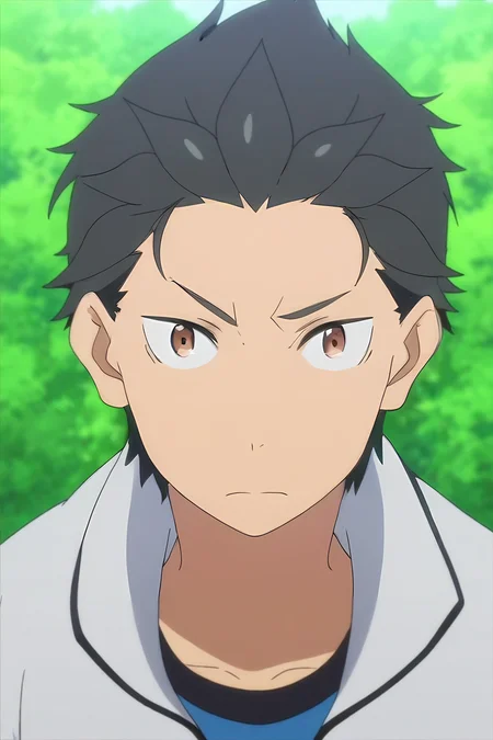 score_9, score_8_up, score_7_up, source_anime, anime screencap, , , looking at viewer, upper body, depth of field, 1boy, solo, male focus, <lora:subaru_natsuki_pony:0.82>, subaru_natsuki, black hair, brown eyes, short hair, , dieselpunk, Arms folded, conveying defensiveness, <lora:sdxl_lightning_8step_lora:1>