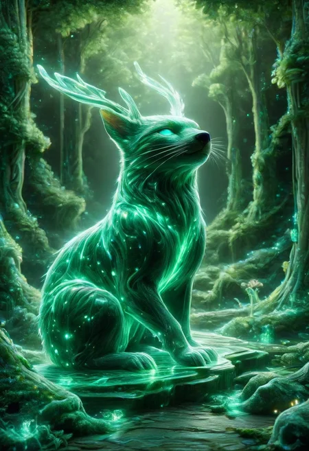 3D render of a futuristic multimedia sculpture featuring various animals, intricately designed and made of malachite, dreamlike atmosphere, concept art, beautifully lit, high detail, immersive virtual reality experience, by renowned digital artists, 8k resolution.
3d-rendering, concept-art, digital, dreaminess, futuristic, multimedia, sculpture, virtual-reality
concept-art, awesome full color, fantasy, epic, majestic, magical, dreamy, perspective, light and shadow, moody, epic, 
beautiful, painterly, aesthetic, textural, vivid, vibrant, intricate details, highly detailed, ultra-detailed, absurdres, 
ais-blmn, 
malachite_style
