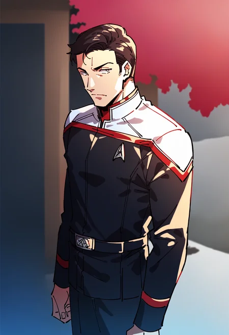 core_9, score_8_up, score_7_up, score_6_up, 1boy,source_anime,japanese garden,
stoddunf,star trek uniform,black jumpsuit,white shoulders
,<lora:STOdysPony>