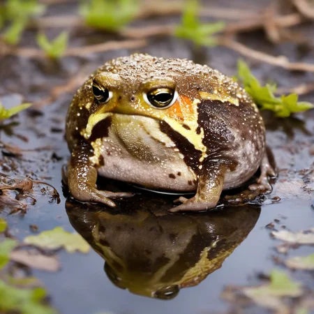 rain frog <lora:Rain Frog SDXL:1>, in a puddle