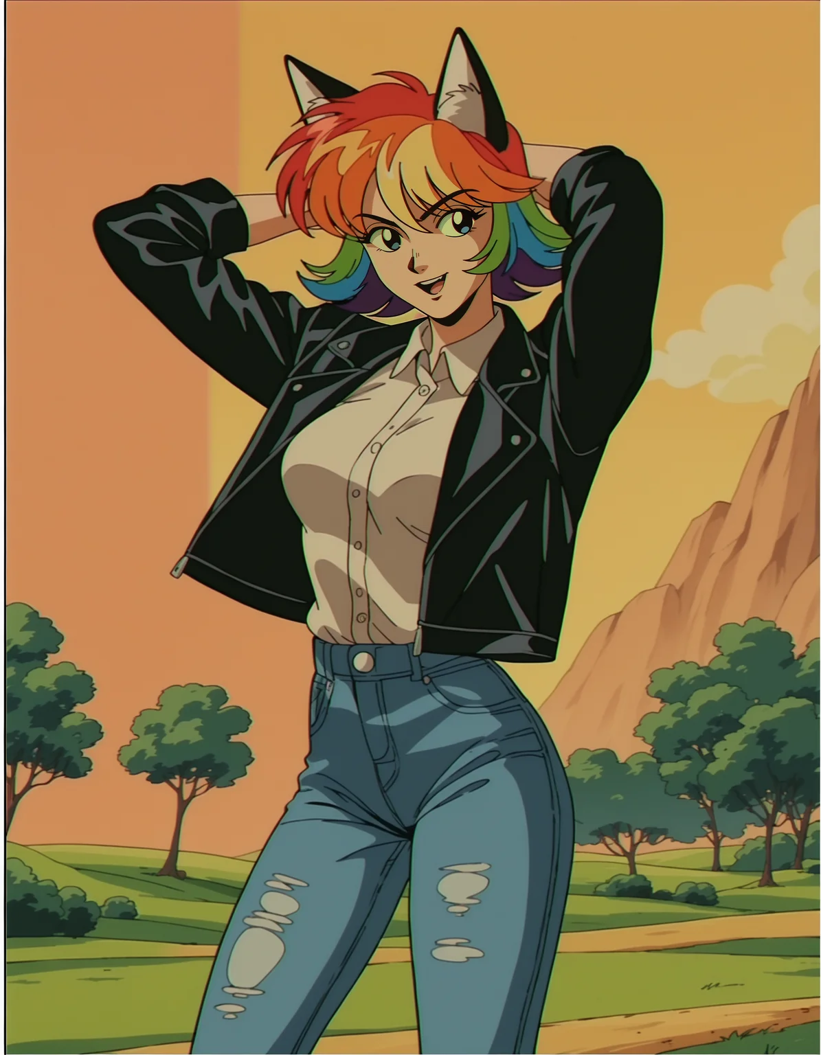 PopArtPDXL, outdoors, ireland PonyXLV6_Scores RainboFemFoxPDXL CslOtftiPDXL