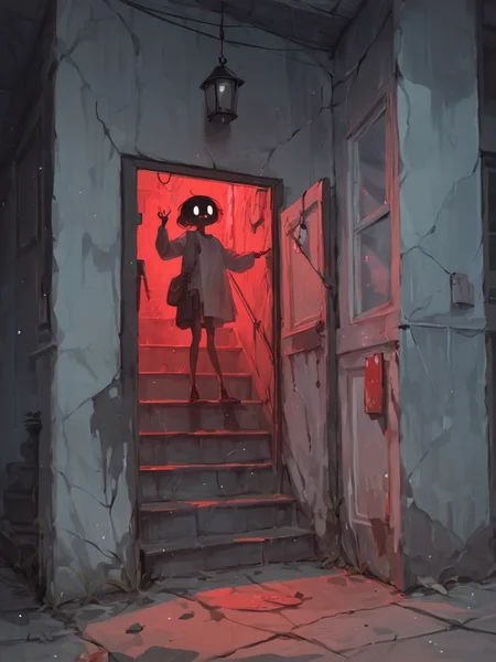 score_9, score_8_up, score_7_up, score_6_up, score_5_up, score_4_up, gr1sly <lora:gr1slyXLP:1>, 1girl, spooky,
