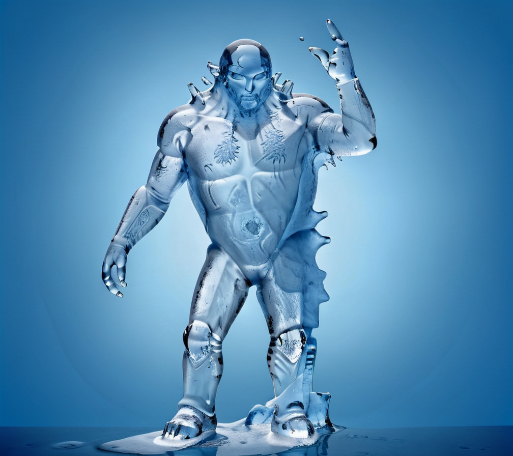 masterpiece,high resolution,detailed,
<lora:water_xl:0.8>
watermode, no humans, blue theme, ice, solo, standing, blue background, ice