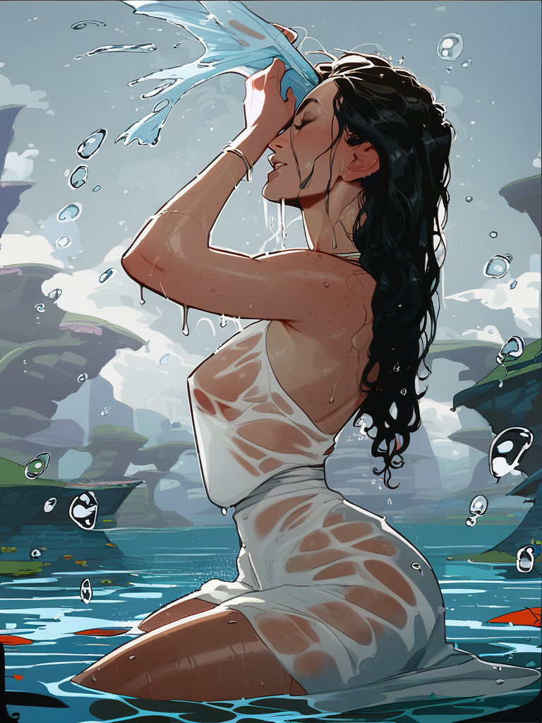 wet woman, Water droplets[:, comic:0.2], erotic fantasy, girl
score_8_up <lora:Incase's Alfie C FT:1>