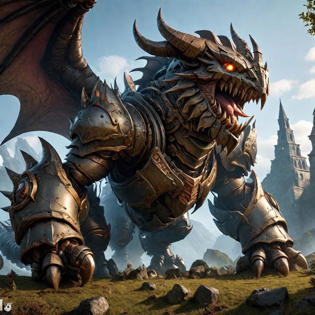 dragon  warmachine 
ultra realistic 8k cg, masterpiece, professional artwork, cinematic lighting, painting of a <lora:Fantasy_Monsters_XL:1>