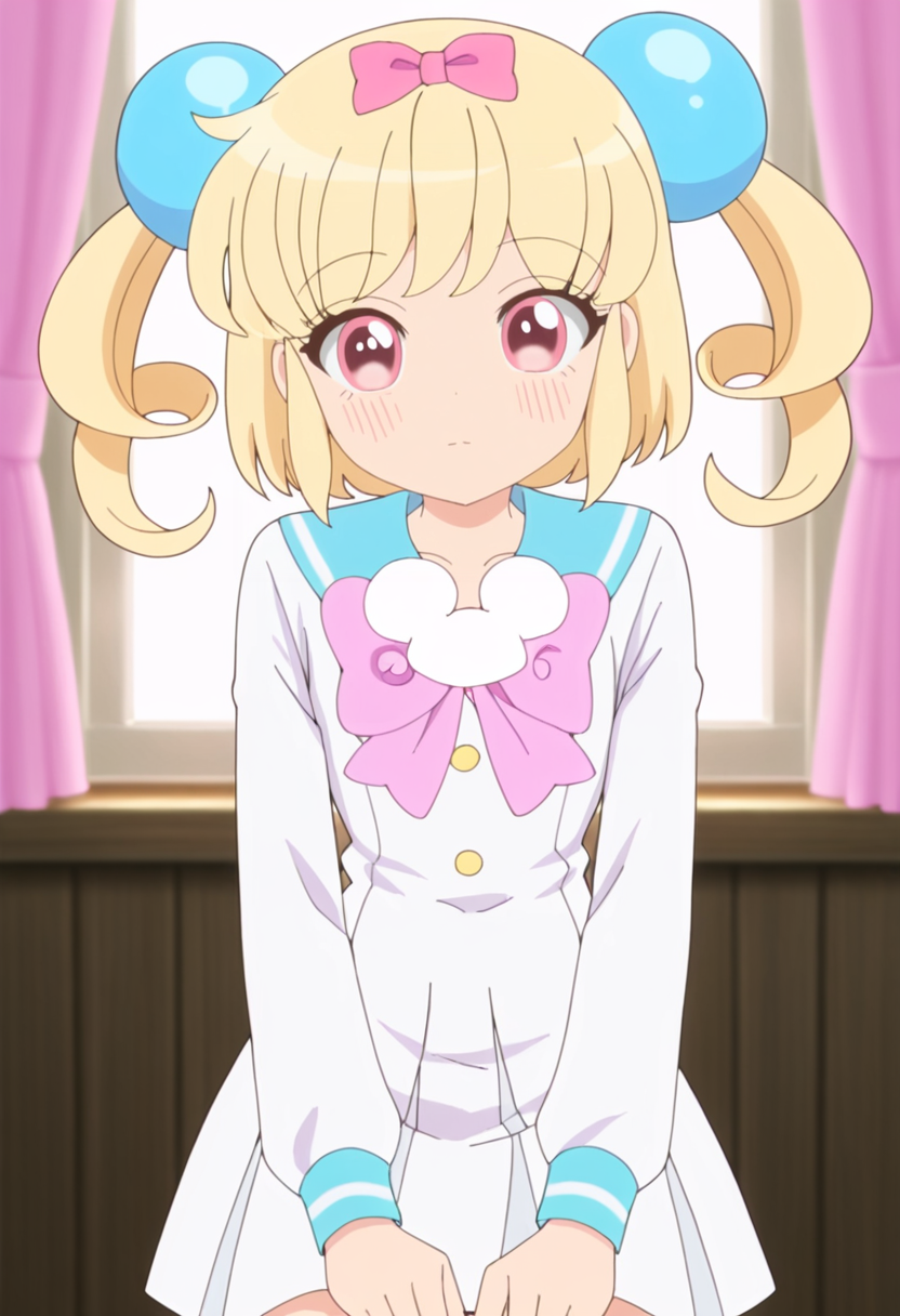 best quality, masterpiece, absurdres,  cutie my dreamy, school uniform, twintails,    <lora:cutie_my_dreamy:1.4>