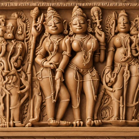 high quality, masterpiece <lora:Khajuraho:1>Khajuraho erotic high relief statues