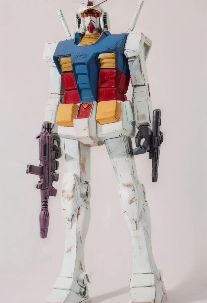 (score_9:0.9),score_8_up,score_7_up,anime style,rating_safe,(zPDXL),<lora:Gundam RX-78-2 ponyXL v1.5:0.85>, Gundam RX-78-2, shield, weapon, transparent background, gun, beam rifle, solo, energy gun, holding weapon, holding gun, holding, holding shield, standing,((Close Full Body)) concept of a robot, art by WAS-Gunpla, good hand, best hand, simple background,80's Polaroid Photo,