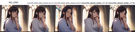 score 9, score 8 up, score 7 up, source anime, 1girl, hooded robe, hair, solo, dark hair, long hair, brown eyes, upper body, (bored), light frown, sitting, hand on own face, church, inside, backlighting, lens flare, NO_LORA
