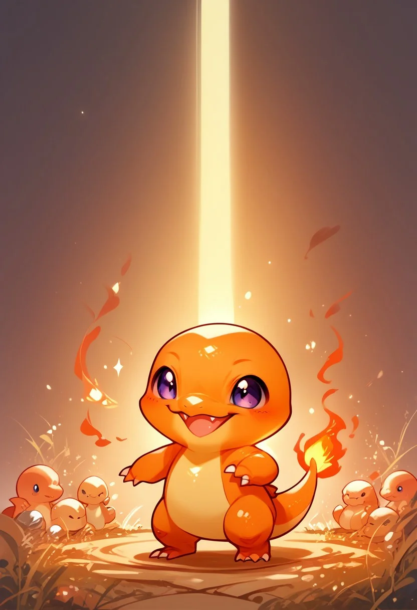 score_9, score_8_up, score_7_up, source_anime, cute chibi Charmander, happy, dancing, (chibi body, feral Charmander:1.2), (indirect lighting, dynamic lighting:1.4), (detailed image, high resolution, 5k resolution:1.0), Chibi Art Style