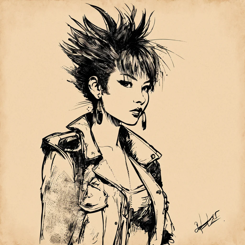 body drawing of a (punk girl:1.4) at (streets of tokyo:1.5) at midnight in style of <lora:skrmk05:3>, pen, ink, pencil, sketch, line art drawing . professional, sleek, modern, minimalist, graphic, line art, vector graphics, breathtaking . award-winning, professional, highly detailed