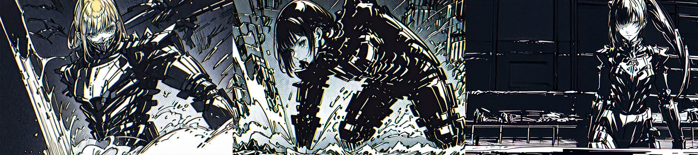 highly insanely detailed, masterpiece, top quality, best quality, highres, 4k, 8k, RAW photo, (very aesthetic, beautiful and aesthetic), 
__lazy-wildcards/cosplay-char/blame/digimortal-digimortal/prompts__, 
<lora:Digimortal_v1:1>, 
(1girl:1.3), 
solo focus, 
__lazy-wildcards/dataset/background__,âââ
