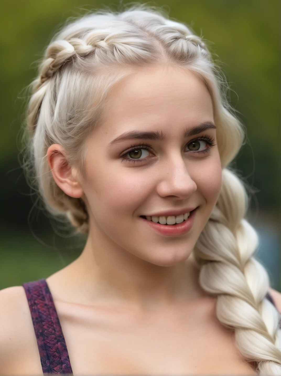 fashion photograph portrait of Milou_Ananias_P_MXAI_SDXL close up shot, happy expression, (((Ultra-HD-details, Ultra-HD-detailed, Ultra-HD-realistic, Ultra-HD-photo-same-realistic-quality-details)))