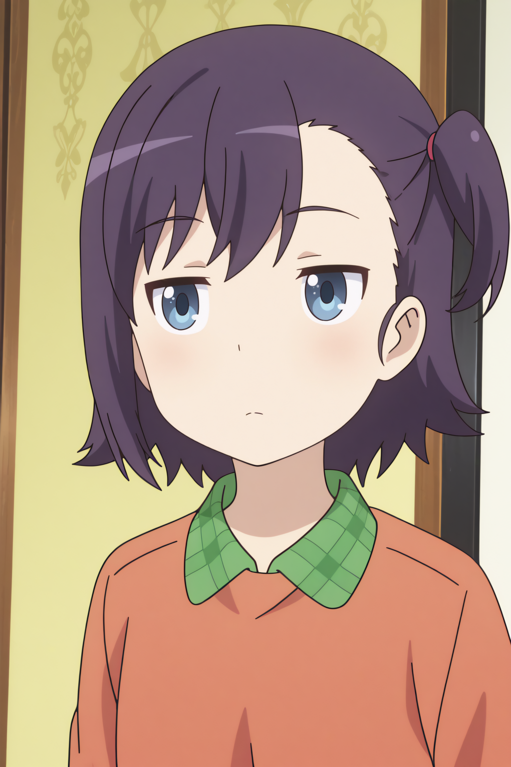 newest, upper body, Hikage Miyauchi <lora:Non_Non_Biyori_-_Hikage_Miyauchi_-_illustrious:0.8>