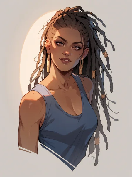 score_9, score_8_up, score_7_up, score_6_up, <lora:sw4pXLP:0.8> sw4p, 1girl, dreadlocks, dark skin,