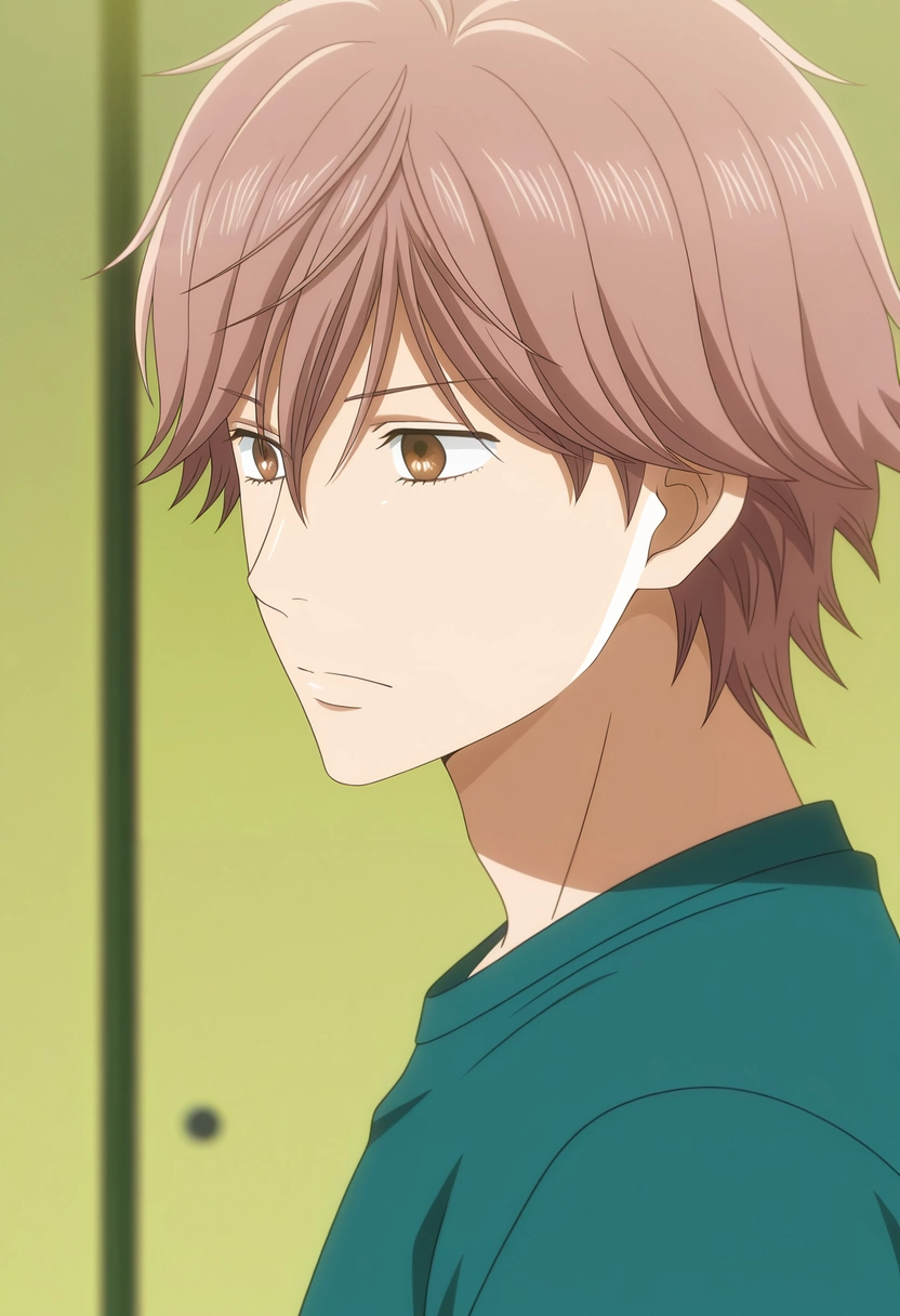 masterpiece, best quality, , anime screencap, anime coloring, official style,, 1boy, solo, male focus, <lora:taichi_mashima_ilxl:0.98>, taichi_mashima, brown hair, brown eyes, short hair, bangs, hair between eyes, ,