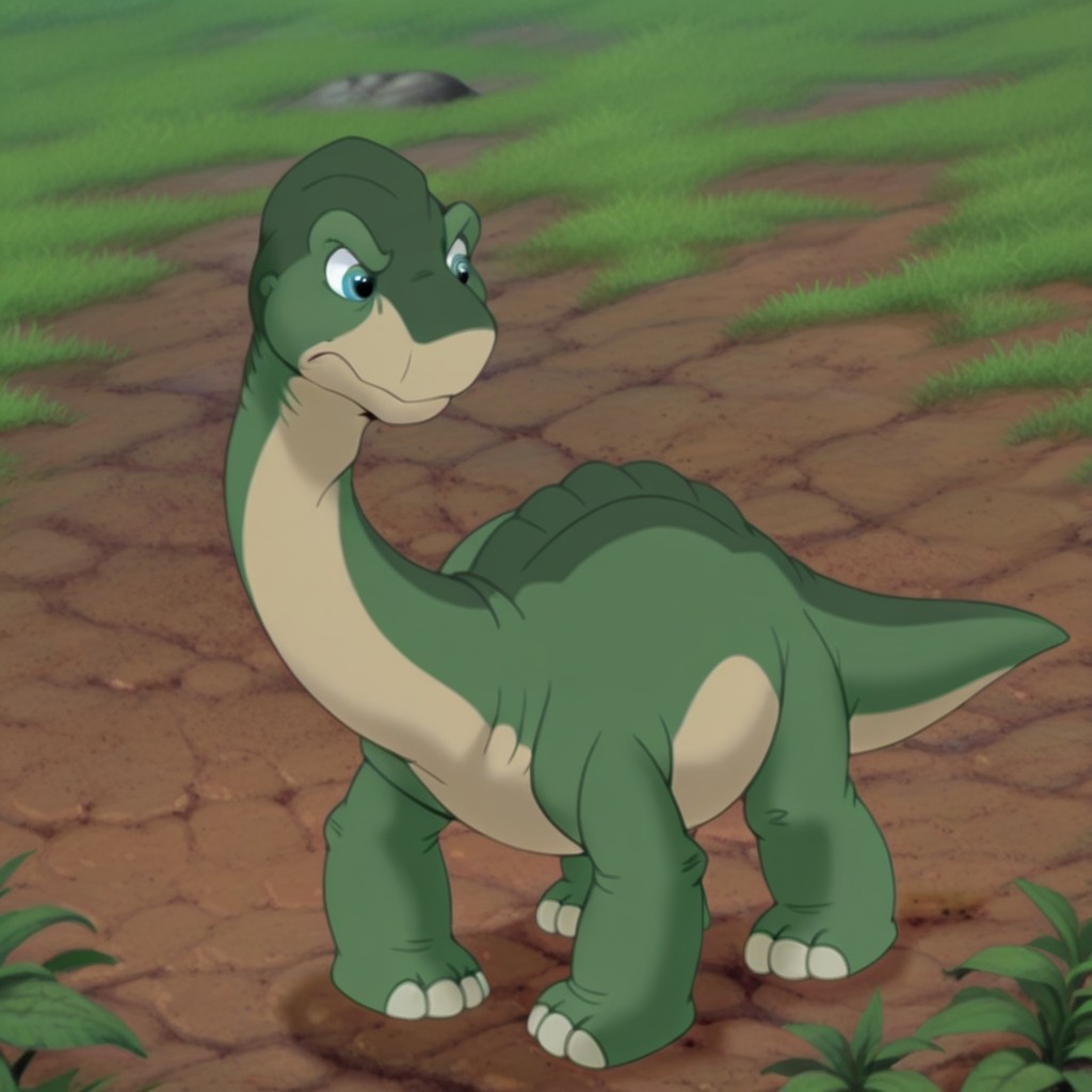 masterpiece, best quality, amazing quality, Shortylbtil, feral, male, Brachiosaurus, long neck, green skin, blue eyes, in a grassy field, solo, full body, <lora:48c917b0-5225-4dbe-a5da-083f2e9309df:1.0>