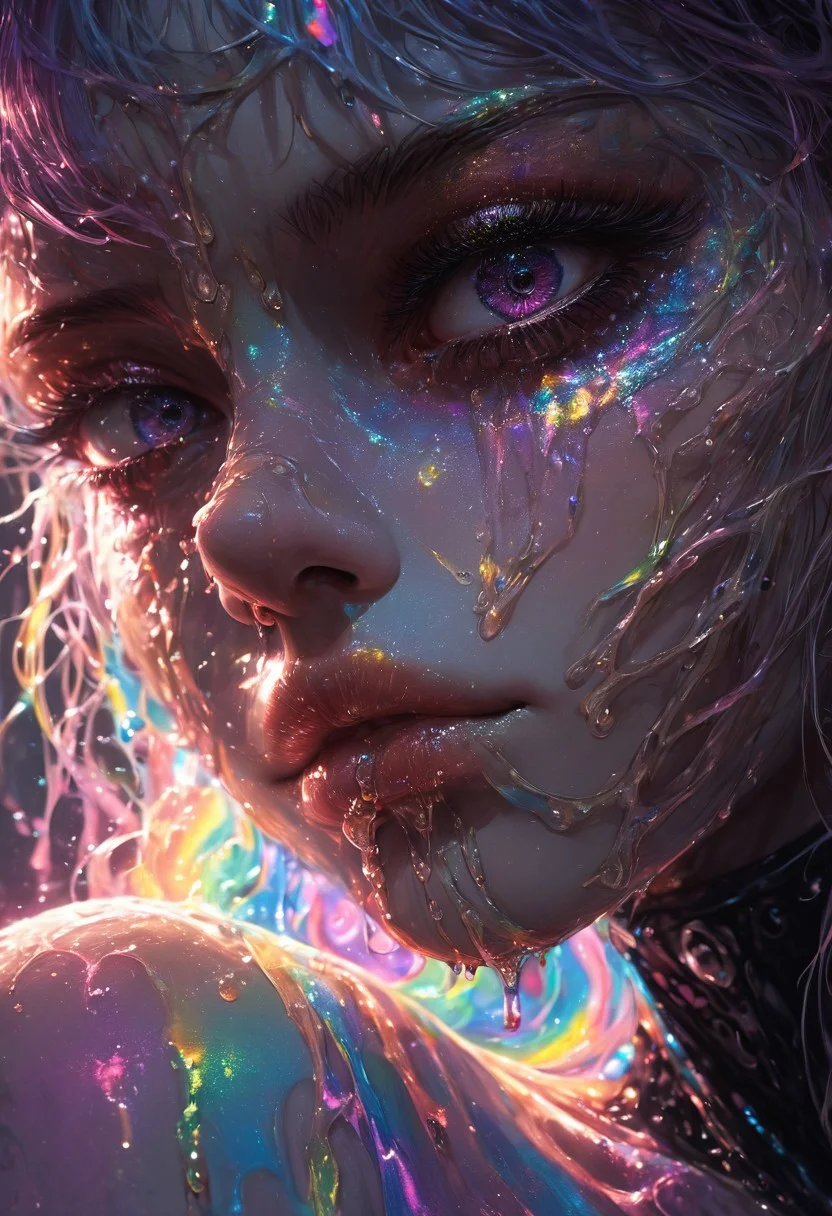 Dark and moody portrait of a gothic girl, intricate details in her makeup and clothing, realistic oil painting style by Victoria Frances, long shot, dramatic lighting with shadows, intense gaze towards the viewer. 