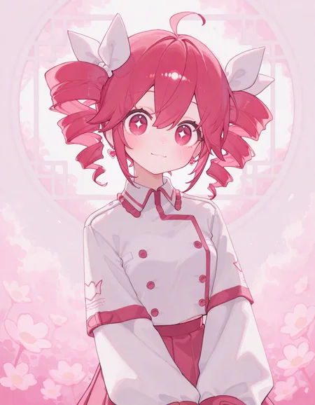 1girl, solo, kasane teto, ciloranko, ningen mame, detailed background, yume kawaii, White Theme, Pink Theme, (eonsang, mikozin:0.9),
very awa, masterpiece, best quality, amazing quality, absurd res, hi res, highres, <lora:748cmSDXL:0.2> <lora:H4ru_style:0.3> <lora:ma1ma1helmes_b:0.1> <lora:noobai_vpred_1_masterpieces_v23:1> <lora:YumeKawaii:0.8>