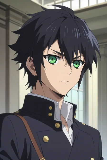 score_9, score_8_up, score_7_up, source_anime, , anime screencap, , official style, looking at viewer, , depth of field, 1boy, solo, male focus, <lora:yuuichirou_hyakuya_pony:0.82>, yuuichirou_hyakuya, black hair, green eyes, short hair, hair between eyes, , museum, , <lora:sdxl_lightning_8step_lora:1>