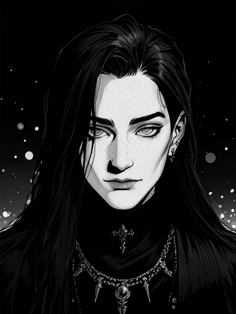 very aesthetic, best quality, absurdres, masterpiece, best quality, amazing quality,
portrait of a man, black and white on black background, James O'Barr animation style
<lora:Midnight1111_Bl00dHa1ft0n3_ILL:0.6> niji, manga, illustration, high contrast, halftone shading, dark theme, gothic style, dark theme, cinematic composition, ink-like shadows, Bl00dHa1ft0n3, zPDXLxxx, zPDXLrl, zPDXL3, zPDXL2,