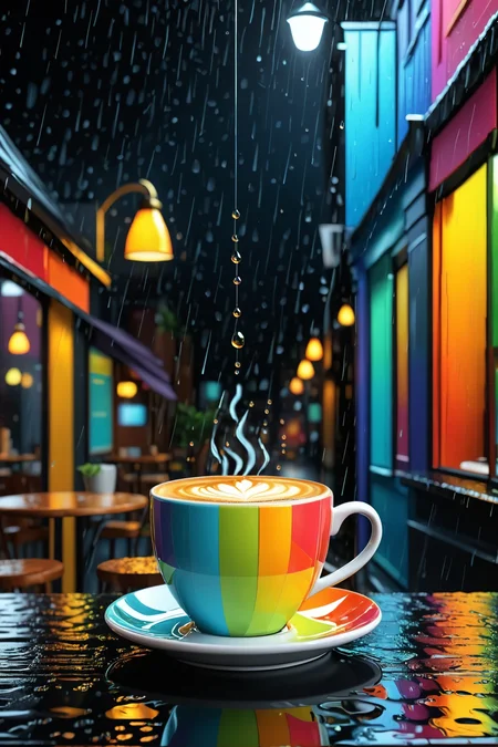 absh05 style colorful abstract <lora:Special_Constructs_absh05_style:1>,
illustration
Cozy coffee shop and rainy day, Black background,
detailed, professional, slick, high quality, masterpiece, highres,
amazing, beautiful, breathtaking, astonishing, brilliant,