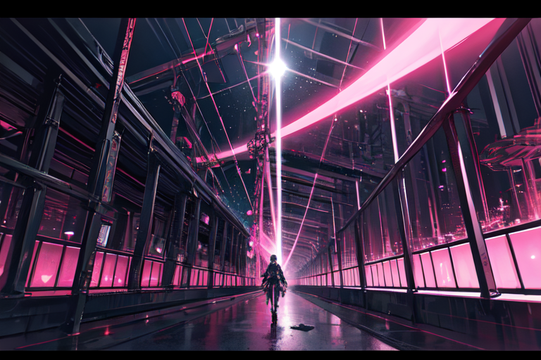 highly insanely detailed, masterpiece, top quality, best quality, highres, 4k, 8k, RAW photo, (very aesthetic, beautiful and aesthetic),  
tsutomu nihei,nihei_tsutomu,blame!,blame gakuen!,abara,TNstyle,sidonia_no_kishi,clouds,tentacles,wire,gauna,gauna mech,letterboxed,machinery,bridge,concrete walls,metal walls,star \(sky\),starry sky,cables,tubes,industrial pipes,dome,light particles, 
<lora:blameLora_v10:0>, 
(1girl:1.3), 
solo focus, 
Caribbean,dark tunnel,china street,(pure pink background,transparent background:1.2),âââ