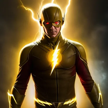Dark Fantasy Art of Cinematic Film Footage
<lora:The Flash:1>
<lora:Cinematic Film:1>
The Flash a man in a yellow costume with lightning coming out of his chest Eobard Thawne Reverse Flash glowing red eyes, dark, moody, dark fantasy style