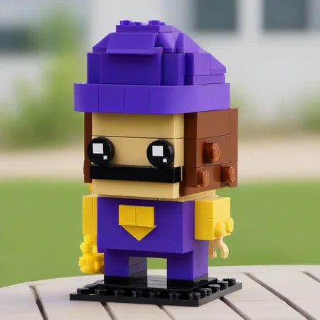 lego brickheadz of waluigi<lora:legobrickheadz-v1.0-000004:0.85>