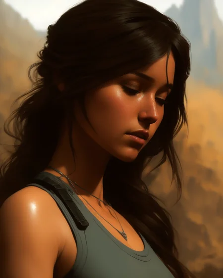 A ((close-up portrait)) of a (cute (young)) NewLaraCroftV2, (wearing a ((beautiful yoga outfit))), modelshoot style, (extremely detailed CG unity 8k wallpaper), full shot body photo of the most beautiful artwork in the world, professional majestic oil painting by Ed Blinkey, Atey Ghailan, Studio Ghibli, by Jeremy Mann, Greg Manchess, Antonio Moro, trending on ArtStation, trending on CGSociety, Intricate, High Detail, Sharp focus, dramatic, photorealistic painting art by midjourney and greg rutkowski