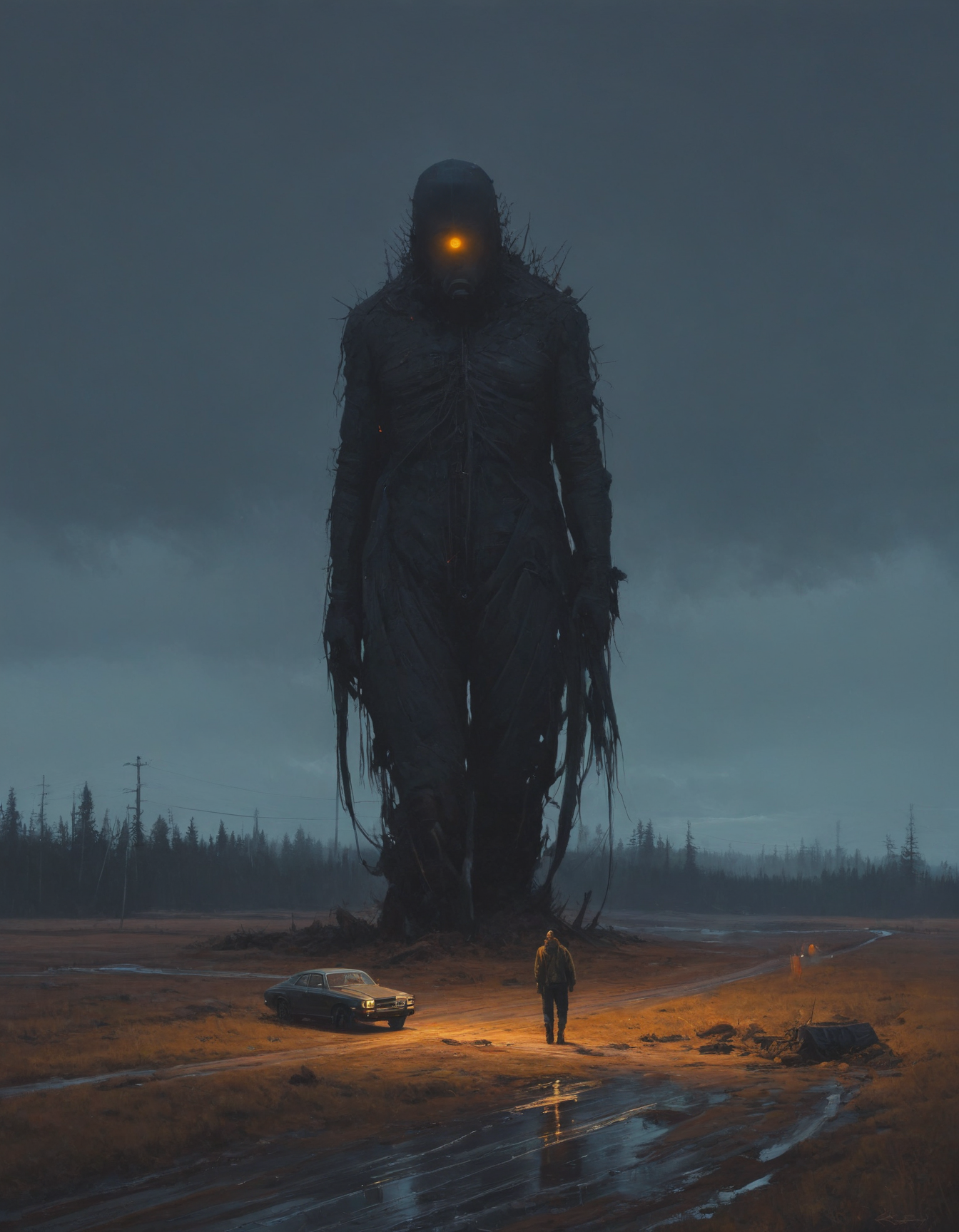 by simon stålenhag,  (dark but beautiful:1.4), (masterpiece, best quality:1.4) , in the style of nicola samori,
<lora:epi_noiseoffset2:0.5> <lora:add-detail-xl:1> <lora:xl_more_art-full_v1:0.5>  <lora:NicolaSamori:0.7>