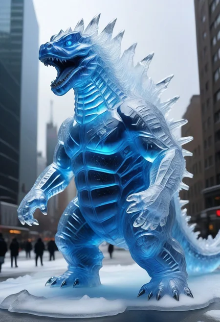 a ice godzilla