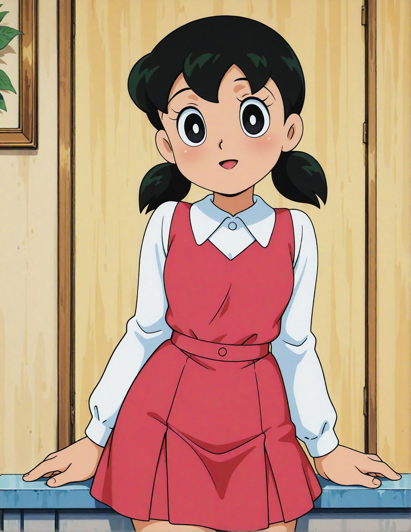 masterpiece, best quality, absurdres, highres, detailed background, <lora:Hyper-SDXL-8steps-lora:1>,
<lora:shiZUKA_CULTY:1> 1girl, minamoto shizuka, retro artstyle,