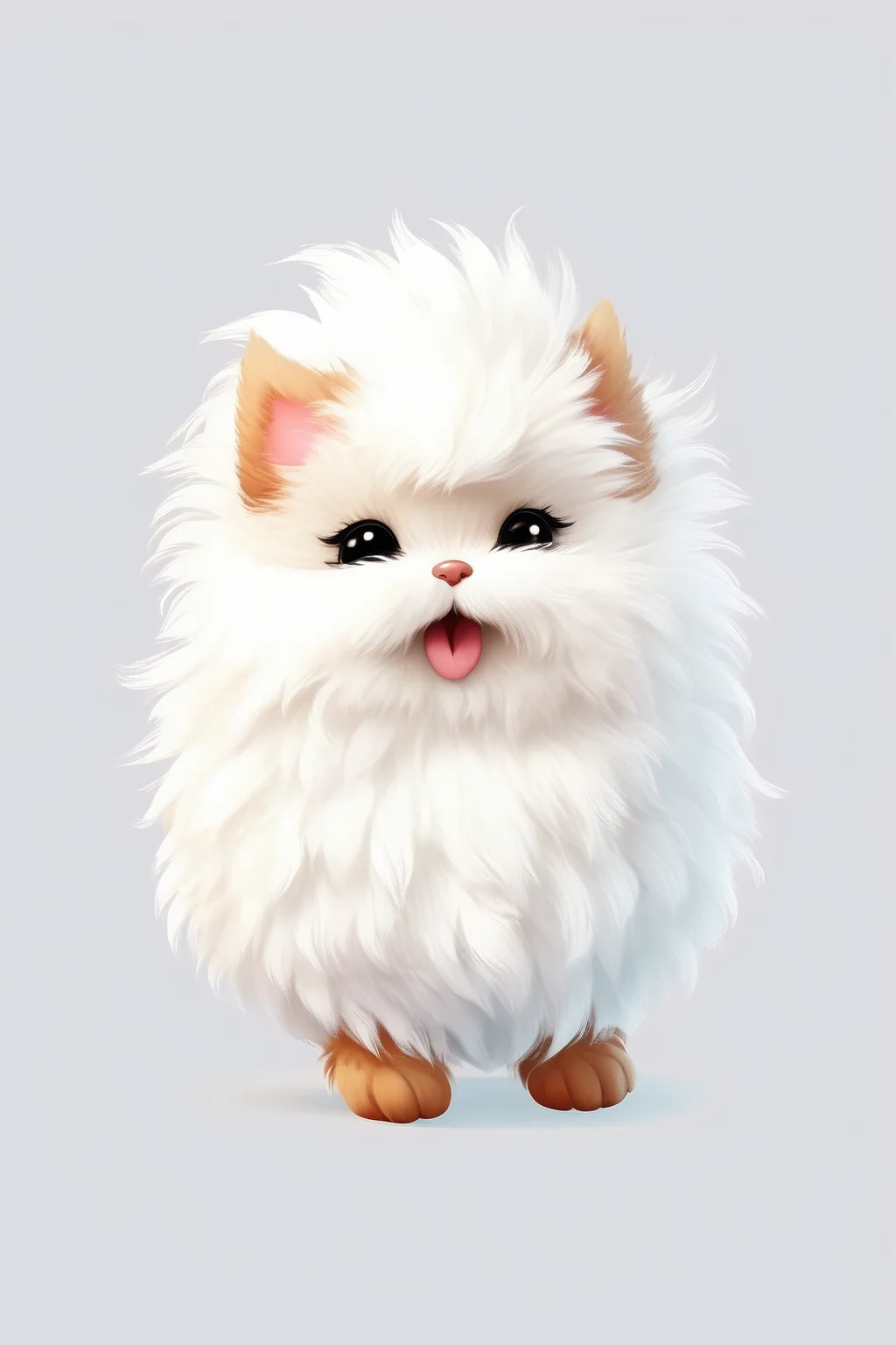 <lora:Cute Animals:1>Cute Animals - the fluffiest fluffet on the fluff white background logo no text