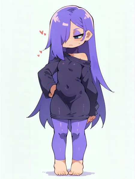 score_9_up, score_8_up, score_7_up, rating_safe, solo focus, full body, <lora:Expressive_H:.85>, Expressiveh, 1girl, <lora:Doulingo_Pony:.65>, Lily, LilyDuolingo, girl, light purple hair, hair over one eye, thin body, petite, purple nails, small breasts, purple sweater, purple leggings
, <lora:zankuro.pony:1>, zankuro