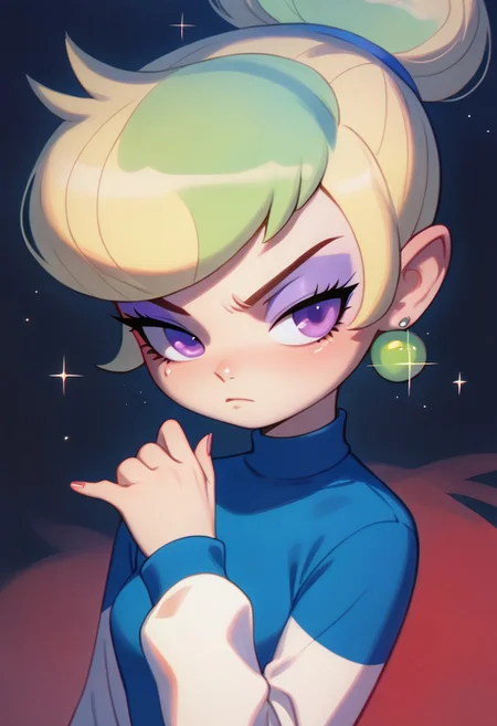 score_9, score_8_up, score_7_up, BREAK,
(1girl is main focus:2), pale, eyeliner, purple eyes, interesting hand pose, concentrated expression, medium close up, (doing stylish dance move:1.7), fairycore aesthetic, unique, serious, and deadpan demeanor, iconic fashion style,  the dark and macabre aesthetic